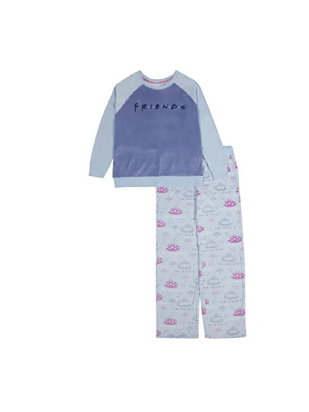 2-Piece Pajama Set Soft Comfortable Nightwear Top & Bottom Duo